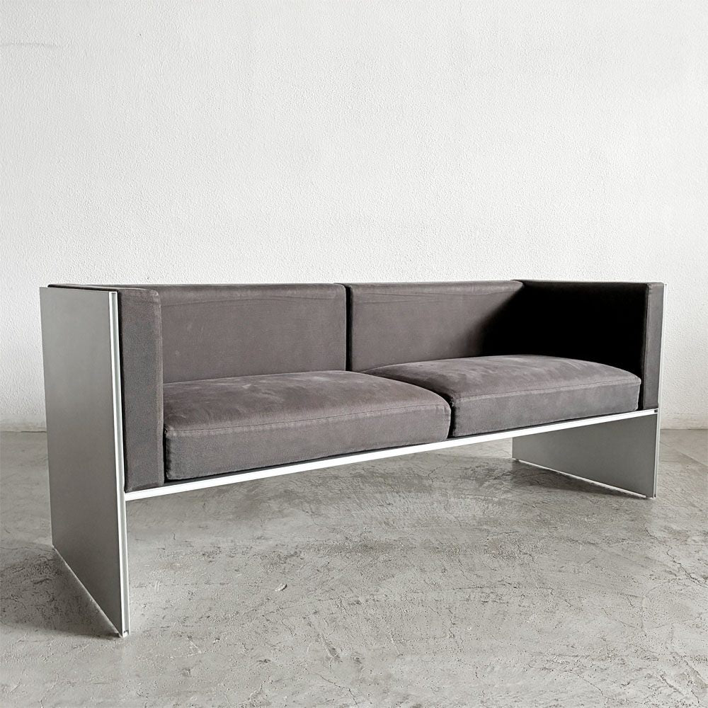 カッシーナイクスシー Cassina ixc. エアーフレーム AIR FRAME 30073 ミッドソファ MID SOFA 3人掛け W166cm グレー系 ファブリック デヴィッド・チッパーフィールド 〓