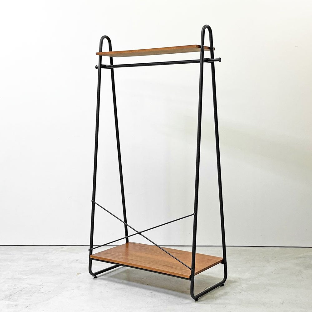 ニコアンド niko and… furniture & supply リビングテリトリー LIVING TERRITORY ハンガーラック オーク材 スチールフレーム インダストリアルデザイン 定価￥14,740- ●