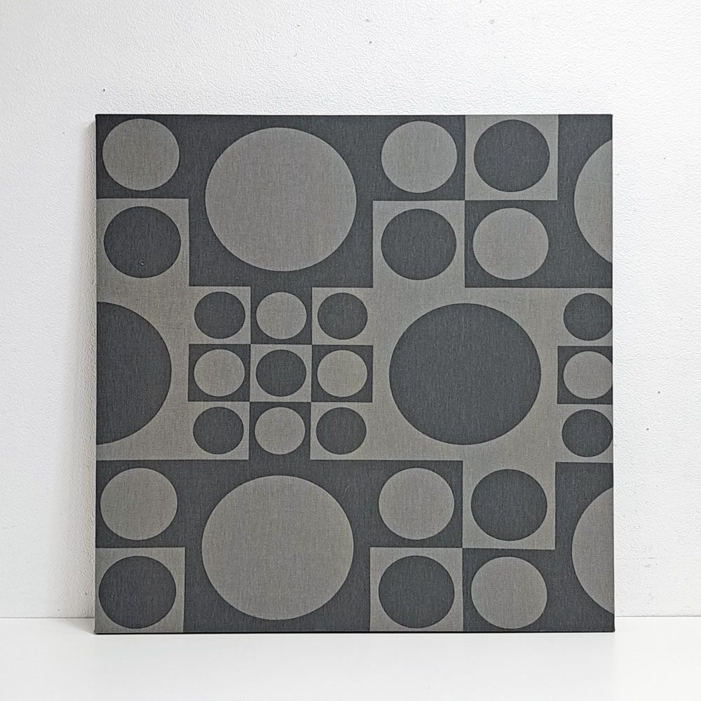 イノベーション INNOVATION ジオメトリ GEOMETRI 91×91cm ファブリック パネル ヴェルナー・パントン Verner Panton グレー系 木枠 ウォール インテリア ●
