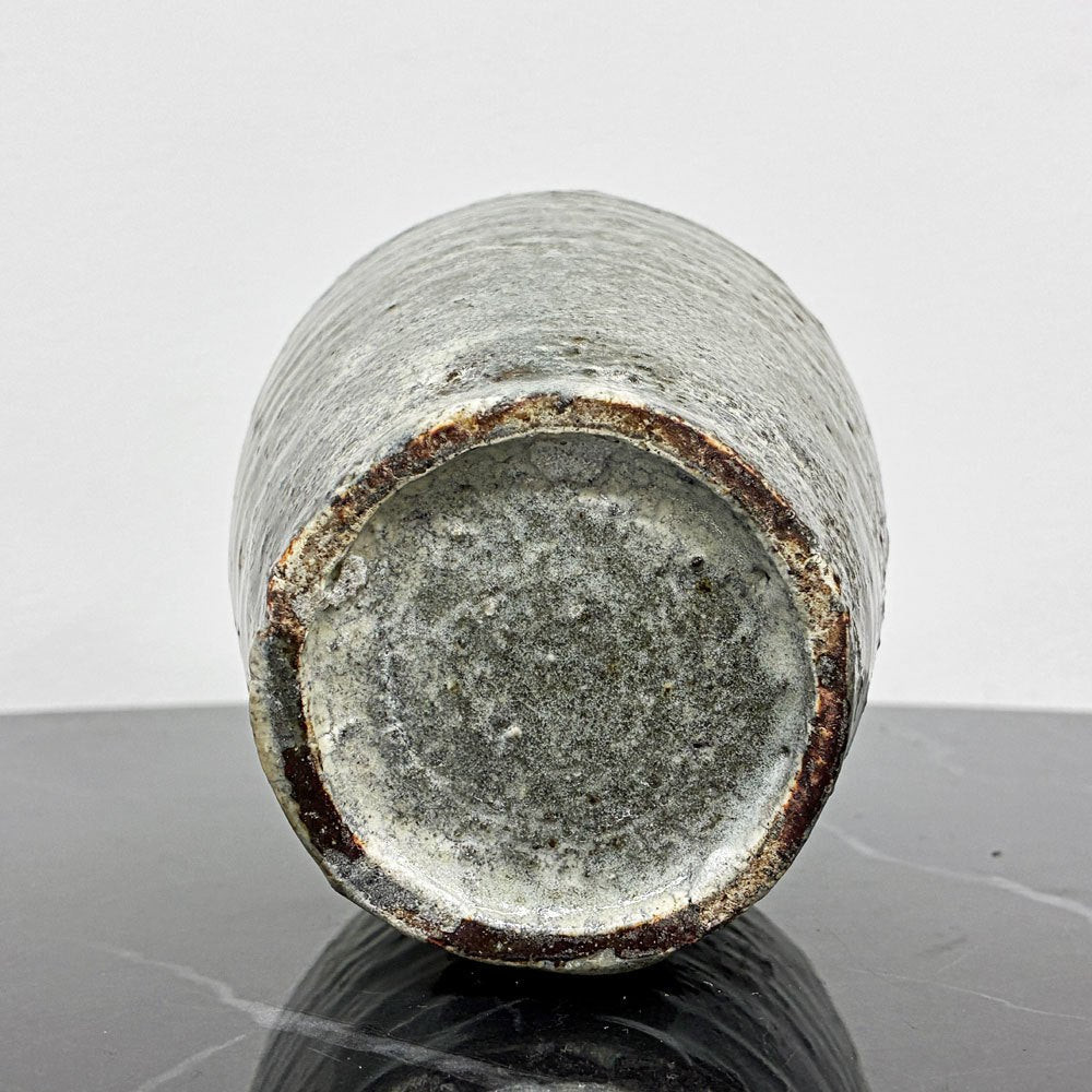 八田亨 花器 花瓶 フラワーベース 陶器 穴窯 薪窯 現代作家 日本 国産 H18.5cm ◎