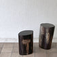 オーク ペトリファイド ウッド OAK Petrified Wood 珪化木 スツール H43cm サイドテーブル オブジェ ウッドストーン 鉱石 定価32万円 ◇