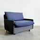 カッシーナイクスシー Cassina ixc. カレス CARESS 1シーターソファ 1人掛け ファブリック グレー×ネイビー モールドウレタン キャスター付 参考価格28万円 廃番 B 〓