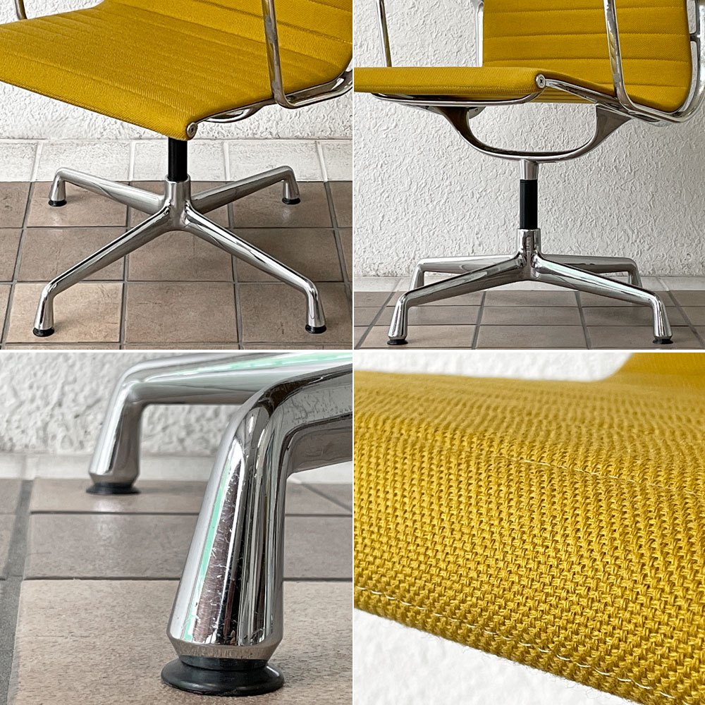 ヴィトラ vitra アルミナムグループ マネジメントチェア デスクチェア 4本脚 ファブリック グライズ 張り替え済み イームズ ◇