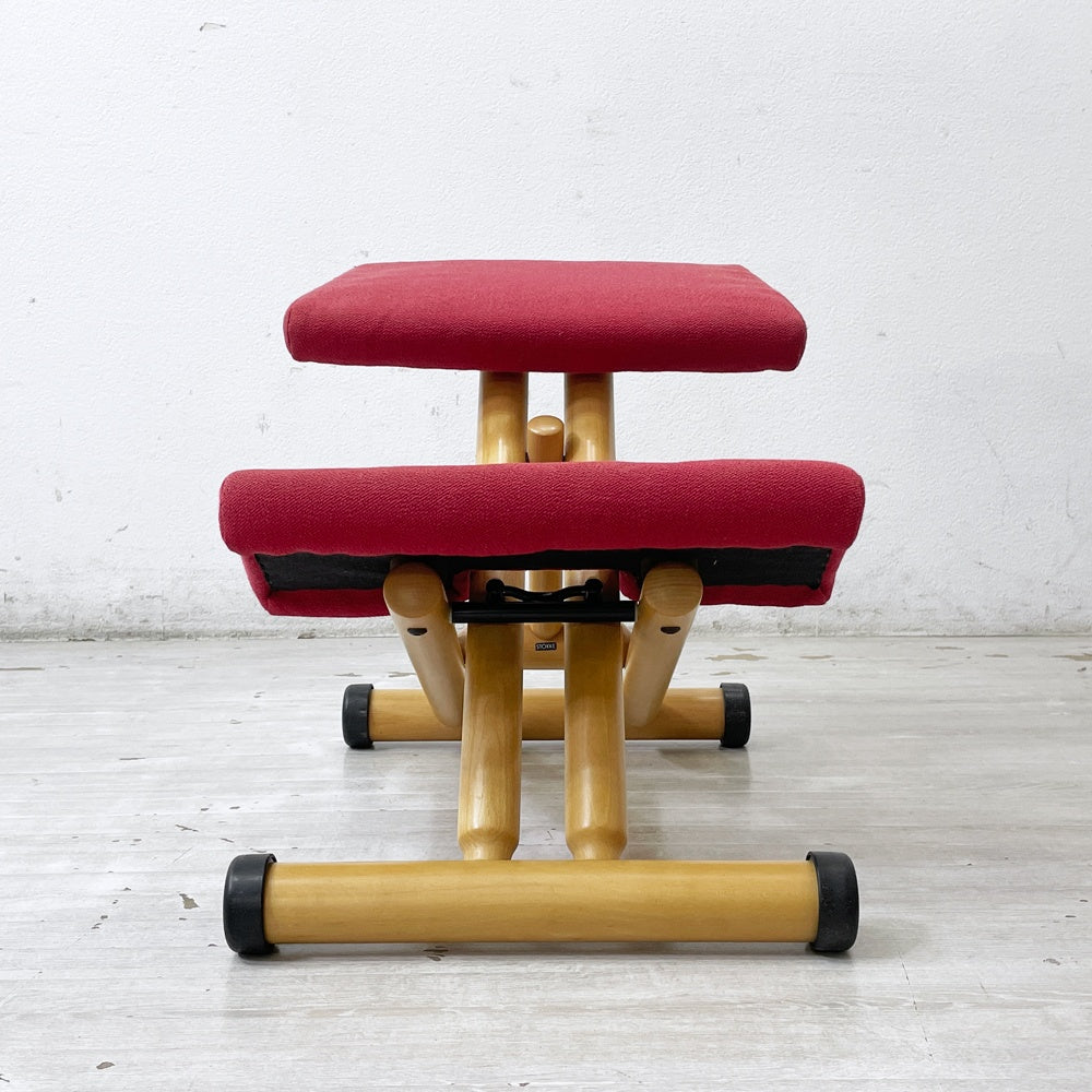 ストッケ STOKKE ヴァリエール VARIER マルチバランス MULTI バランスチェア ビーチ材 ファブリック レッド 北欧 ノルウェー ●