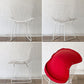 ノル Knoll 420 サイドチェア ワイヤーチェア ホワイト レッド フルカバー ハリー・ベルトイア Harry Bertoia ミッドセンチュリー 名作椅子 ◇