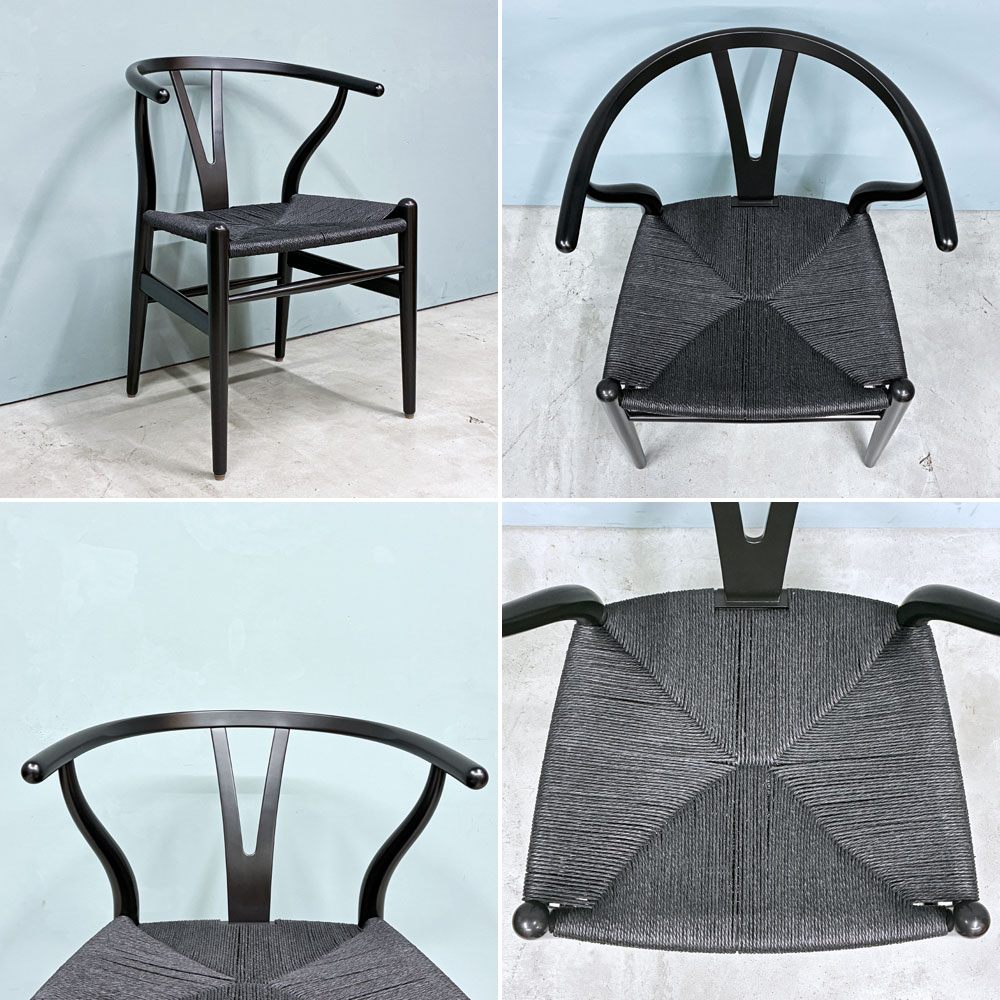 カールハンセン＆サン Carl Hansen & Son CH24 Yチェア ブラックラッカー×ブラックペーパーコード ビーチ材 ハンス・J・ウェグナー デンマーク 北欧家具 ◎
