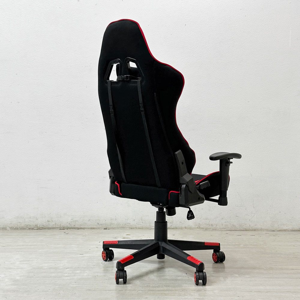 IODOOS ゲーミングチェア gaming chair デスクチェア 180度リクライニング クッション付属 レッド ●