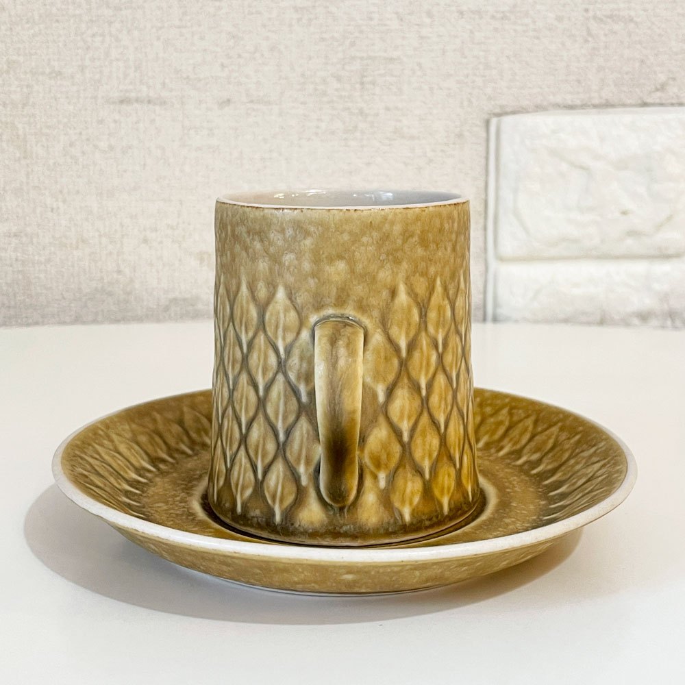 クロニーデン Kronjyden レリーフ コーヒーカップ＆ソーサー Coffee C&S イェンス・クイストゴー Jens.H.Quistgaard 北欧食器 デンマーク ◎