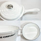 ルクルーゼ LE CREUSET Cassadou カサドゥ 片手鍋 フライパン 26cm エナメル鋳鉄 琺瑯 ホワイト オーブン IH対応 フランス 新品未使用品 ★