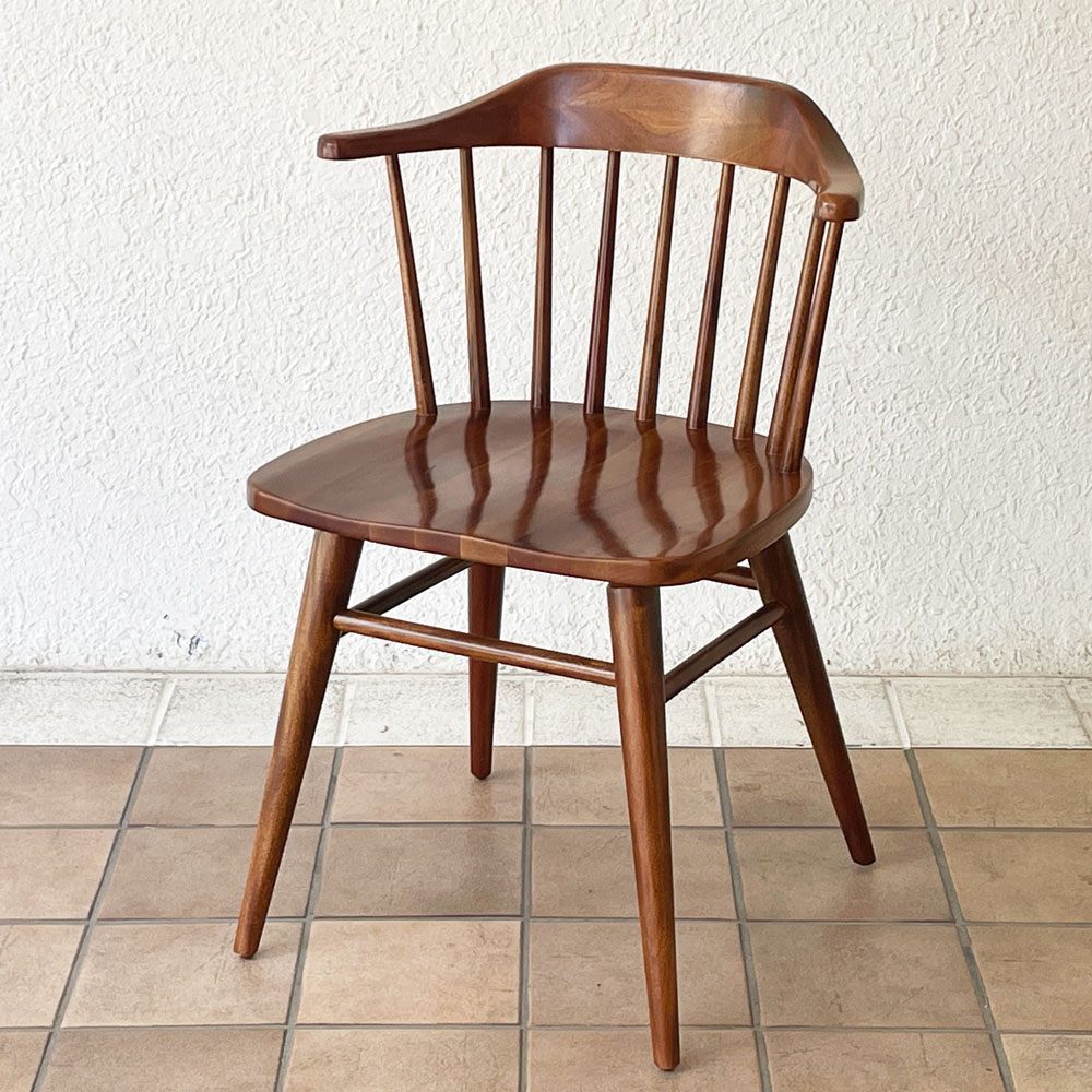 アクメファニチャー ACME Furniture ウィンダン WINDAN サイドチェア ダイニングチェア ハーフアーム ブラウン マホガニー材 定価￥35,200- ◇