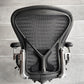 ハーマンミラー Herman Miller アーロンチェア タキシードメッシュ フル装備 Bサイズ ポスチャーフィット ポリッシュドアルミベース レザーアーム バナナクッション新品 ♪