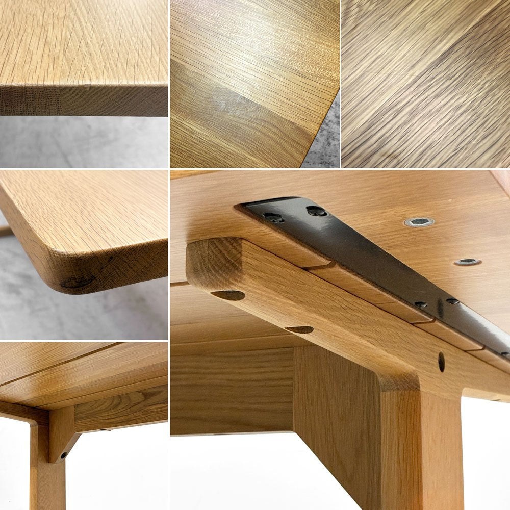 無印良品 MUJI 木製 リビングダイニング テーブル W150 × D80 × H65cm オーク無垢集成材 シンプル ナチュラルスタイル ●