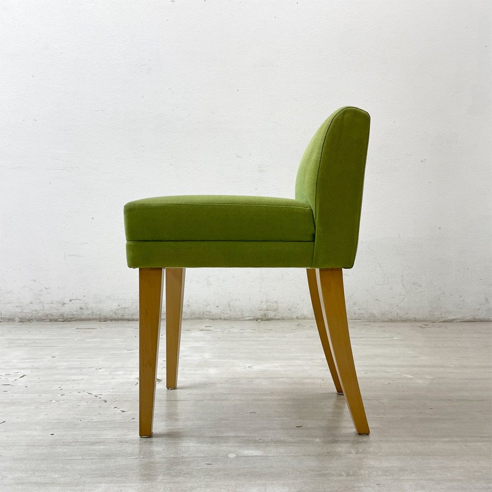 イデー IDEE ローバックチェア LOW BACK CHAIR ドレッサーチェア スツール メープル材 グリーン 北欧スタイル ●
