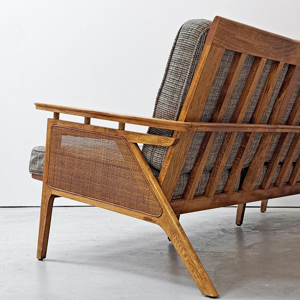 アクメファニチャー ACME Furniture ウィッカー WICKER SOFA 3P 3人掛け ソファ ハックベリー ラタン ファブリック 西海岸スタイル ●
