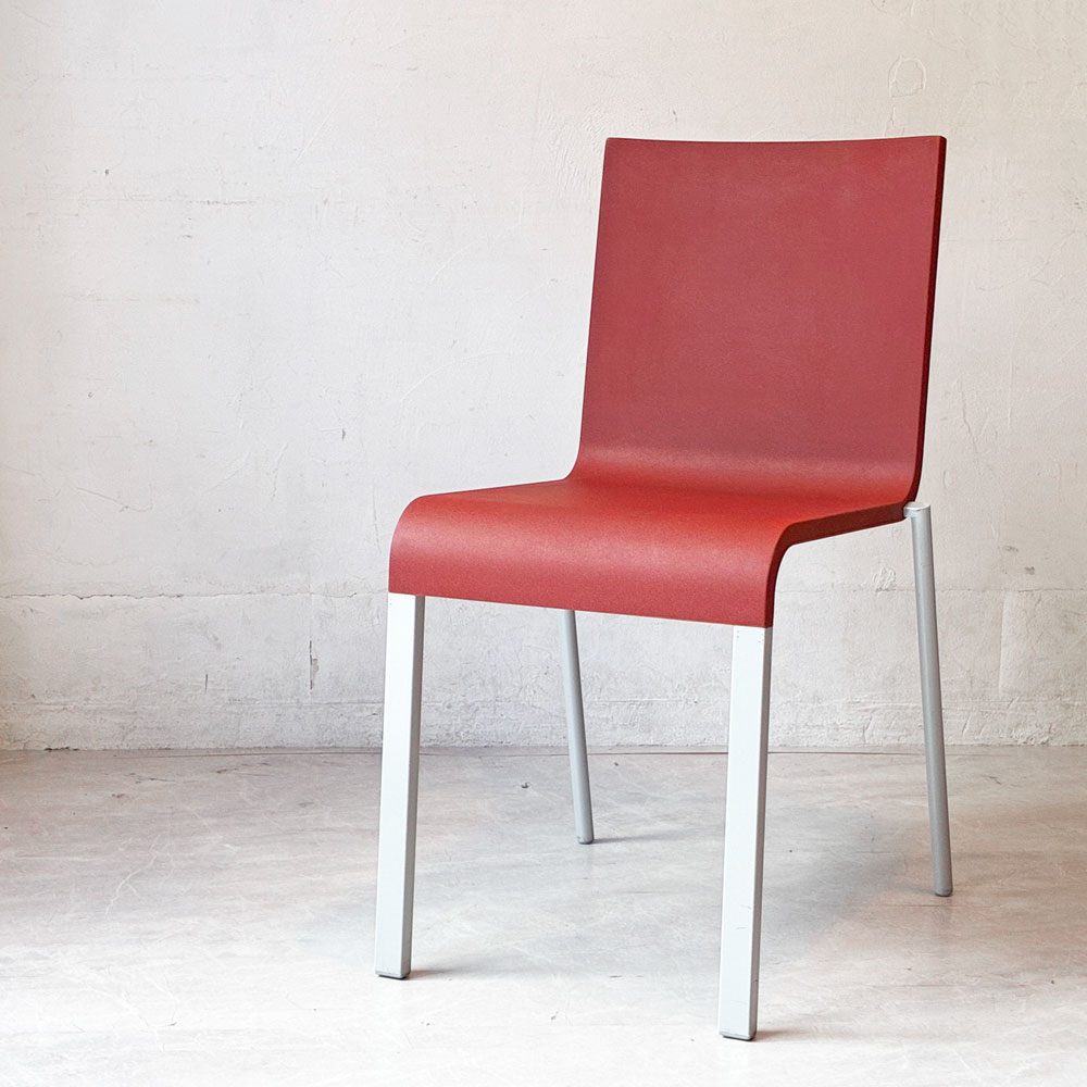 ヴィトラ vitra. ゼロスリー .03 ダイニングチェア スタッキングチェア マールテン・ヴァン・セーヴェレン Maarten Van Severen レッド B ★