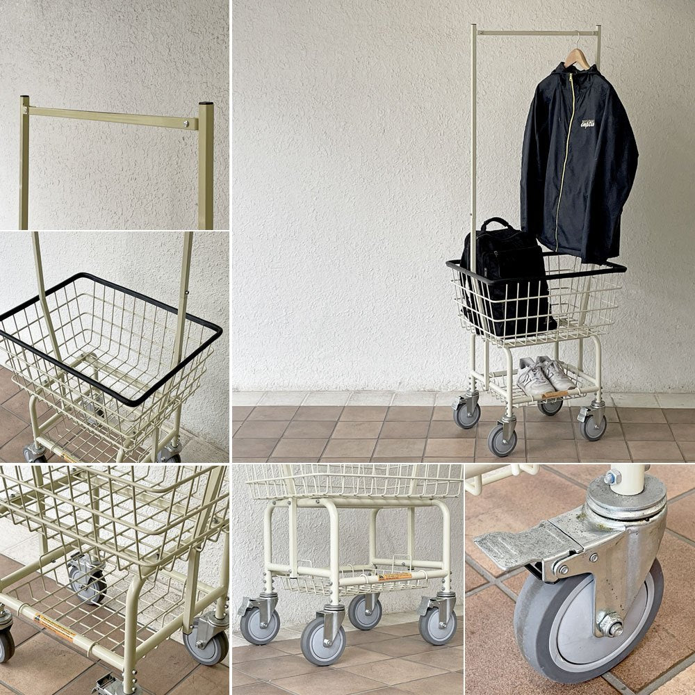 ダルトン DULTON ランドリー カート ウィズ ポール ラック LAUNDRY CART WITH POLE RACK インダストリアルデザイン 定価36,300円 ◇