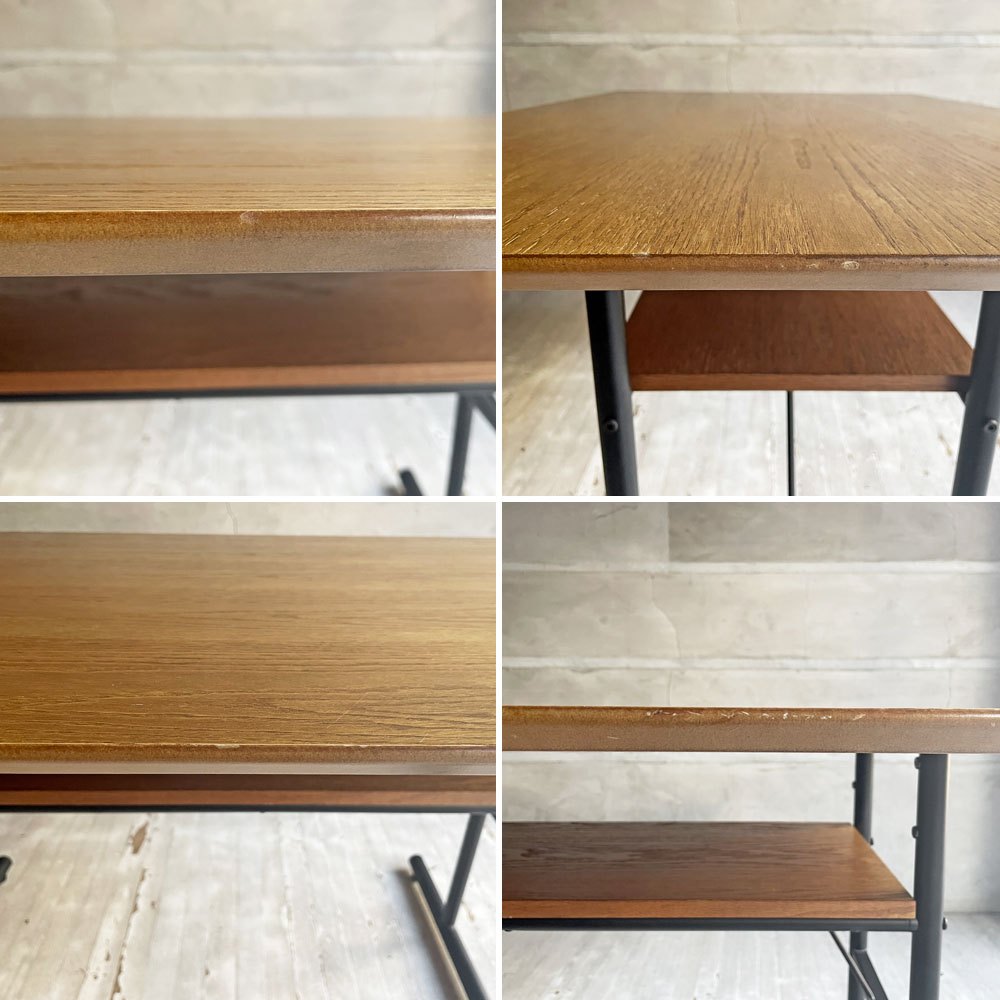 ジャーナルスタンダードファニチャー j.s.F パクストン PAXTON LD TABLE エルディーテーブル LDテーブル アッシュ材 ブラックスチール アジャスター付 定価¥44,000- ♪