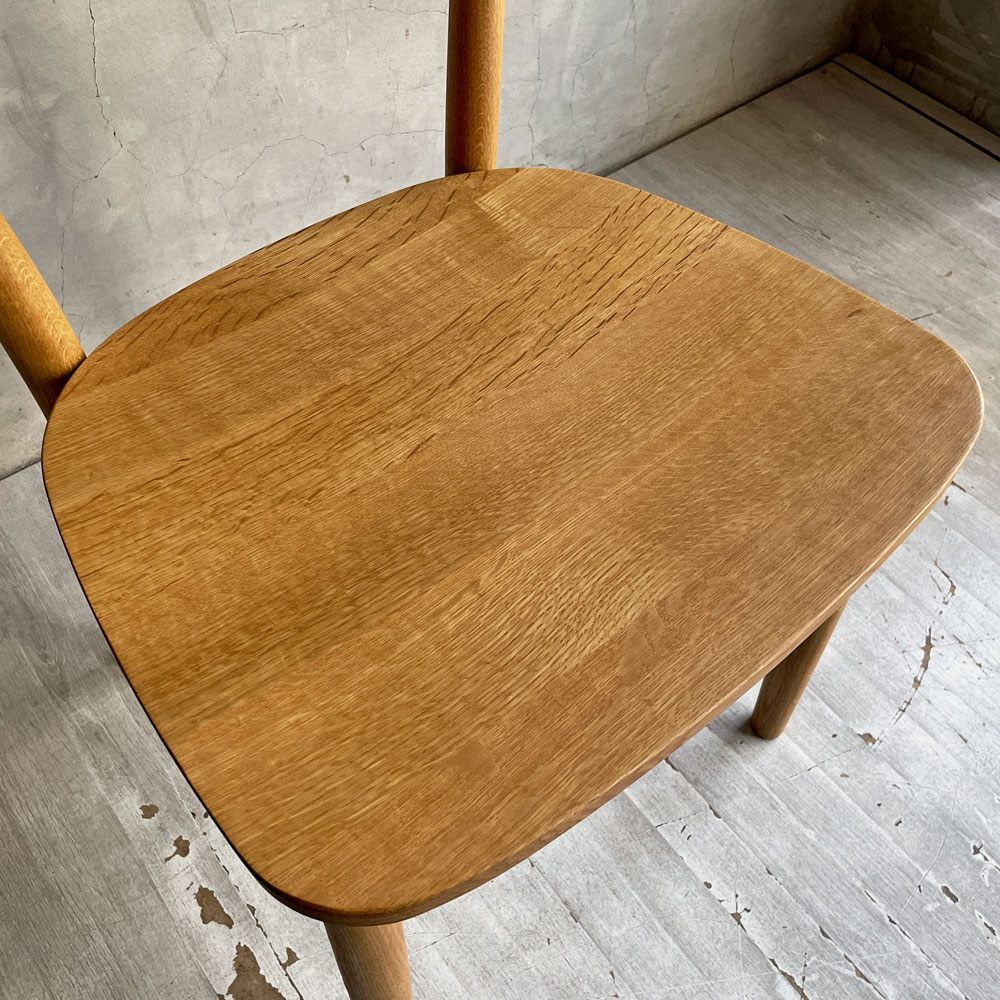 無印良品 MUJI オーク無垢材 ダイニングチェア ハーフアーム ナチュラルテイスト 北欧テイスト 定価￥69,000-  A ♪