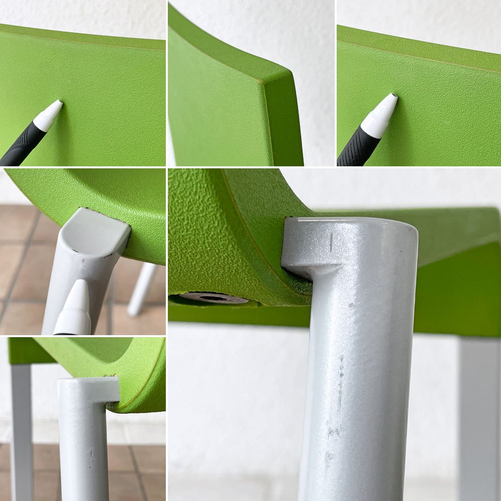 ヴィトラ vitra. ゼロスリー .03 ダイニングチェア スタッキングチェア マールテン・ヴァン・セーヴェレン Maarten Van Severen グリーン A ◇