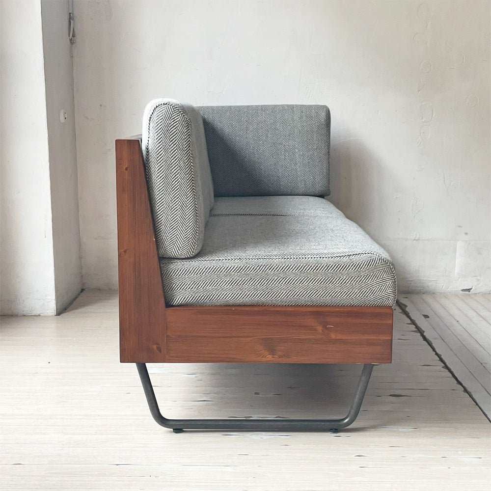 アデペシュ a.depeche ウォーム WARM LDソファ レフトアーム LD sofa left arm ヘリンボーン カバーリング 2シーター パイン材 定価90,200円 ★
