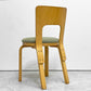 アルテック artek チェア66 CHAIR66 ダイニングチェア ナチュラルラッカー バーチ材 ファブリックシート アルヴァ・アアルト フィンランド 北欧家具 ビンテージ B ●