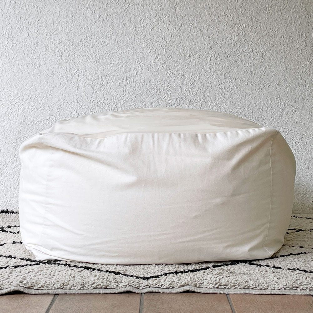無印良品 MUJI 体にフィットするソファ ビーズクッション オフホワイト 定価15,980円 良品 B ◇
