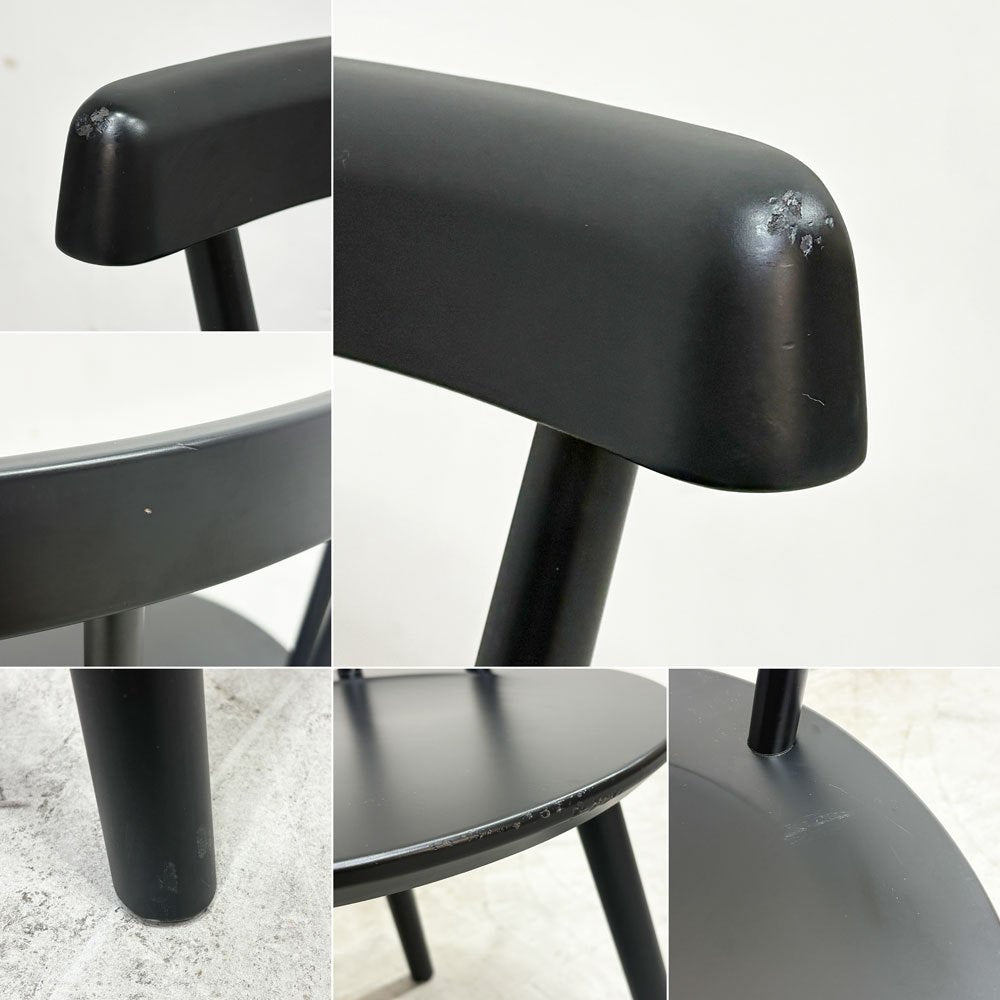 タイム＆スタイル TIME＆STYLE ドルフ Dorf アームチェア ダイニングチェア ブナ材 ブラック DRILL DESIGN ウィンザーチェア 英国デザイン A ●