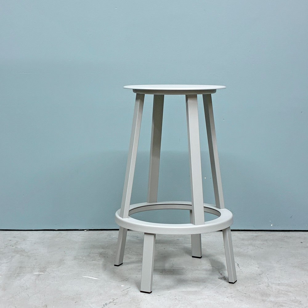 ヘイ HAY リボルバー バースツール ロー REVOLVER BAR STOOL LOW H65cm スカイグレー 回転式座面 レオン・ランズメイヤー デンマーク A ◎