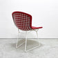 ノル Knoll 420 サイドチェア ワイヤーチェア ダイニングチェア ホワイト × レッド ファブリック フルカバー仕様 ビンテージ B ●