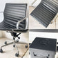 ハーマンミラー Herman Miller アルミナムグループ マネジメントチェア 本革 5本脚 C&Rイームズ ミッドセンチュリー ガス圧昇降 リクライニング ★