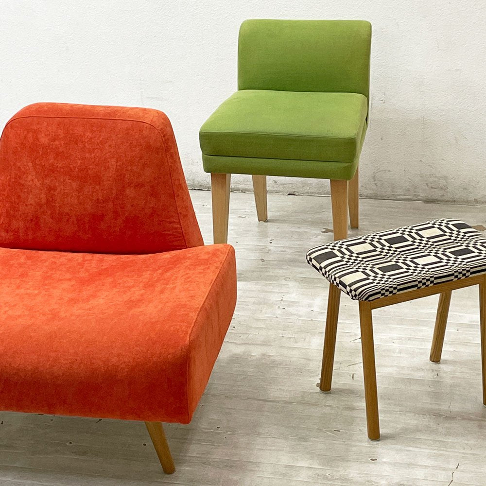 イデー IDEE ハリコットスツール HARICOT STOOL ホワイトアッシュ無垢材 ファブリック ヨハンナ・グリクセン ドリス ブラック 数量限定 廃番 北欧スタイル ●