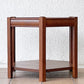 アクメファニチャー ACME Furniture ブルックス BROOKS ヘキサゴンテーブル HEXAGON TABLE リノリウムトップ サイドテーブル H40cm ベージュ オーク材 ビンテージスタイル ◇