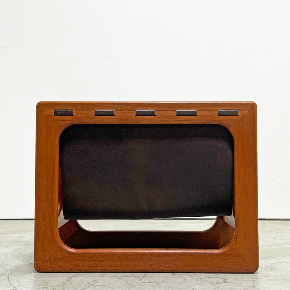 サリンモブラー Salin Mobler マガジンラック チーク材×レザー Aksel Kjersgaard デンマーク ビンテージ Vintage ●