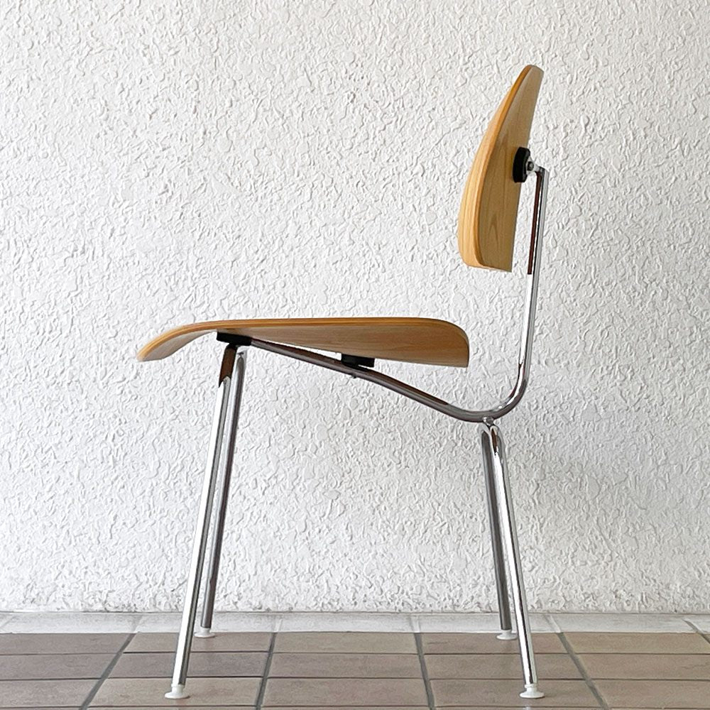 ハーマンミラー Herman Miller プライウッドダイニングチェア DCM アッシュ材 メタルレッグ C&R イームズ ◇