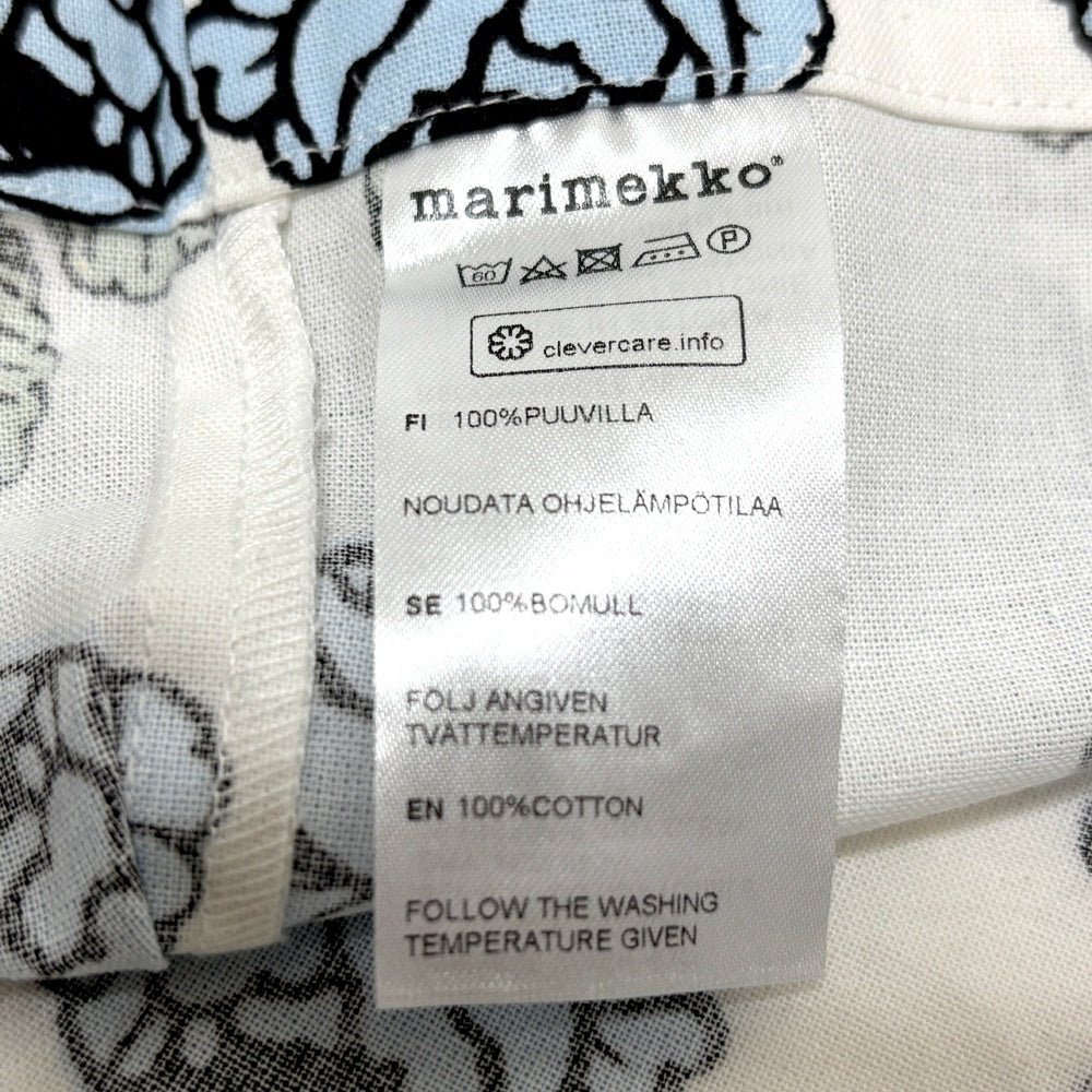 マリメッコ marimekko ヴィヒキルース Vihkiruusu ファブリック トートバッグ エコバッグ マイヤ・イソラ フィンランド 北欧雑貨 希少カラー ブルー ●
