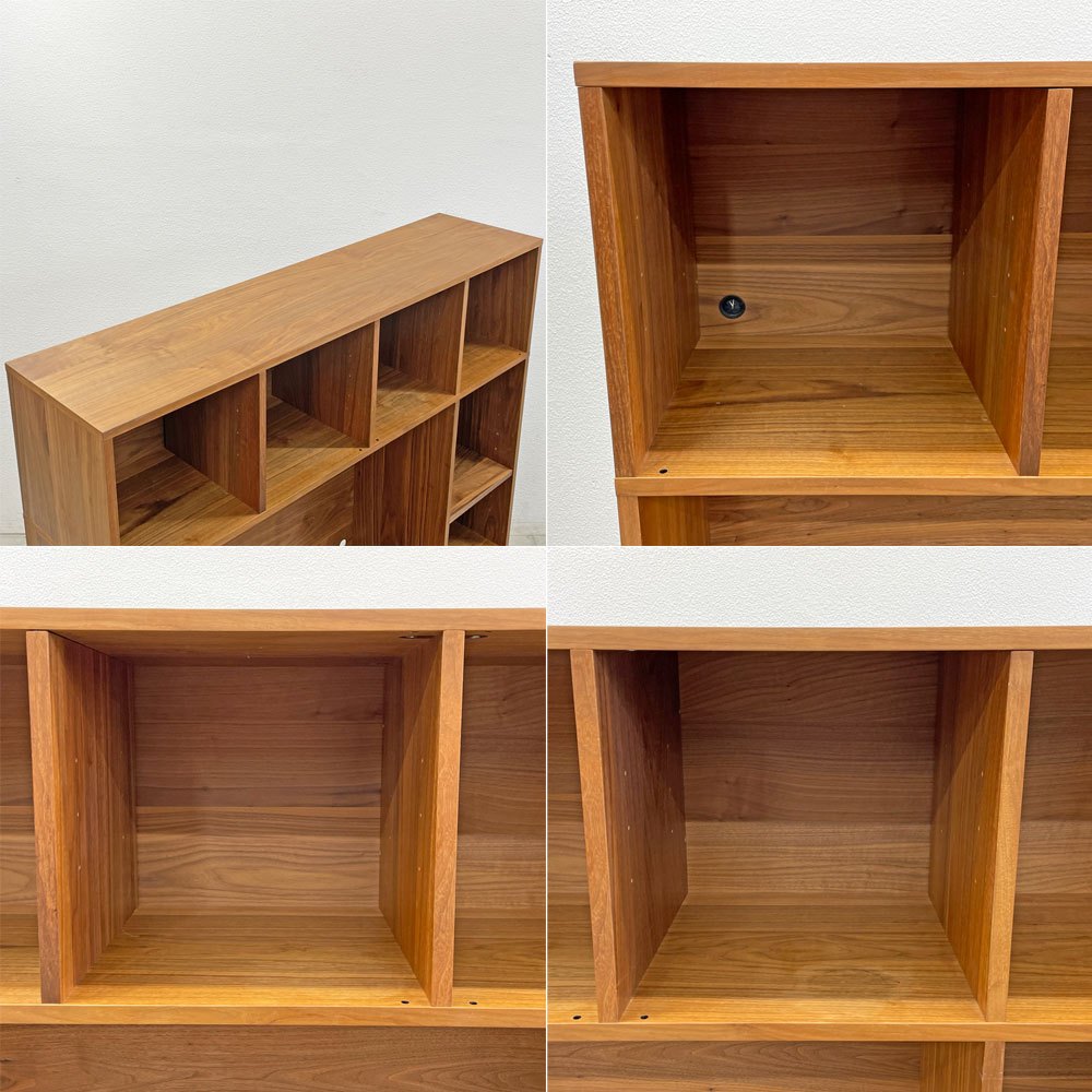 無印良品 MUJI スタッキングキャビネット Cセット ウォールナット材 W162cm AVボード 壁面収納 ナチュラル シンプルモダン 〓