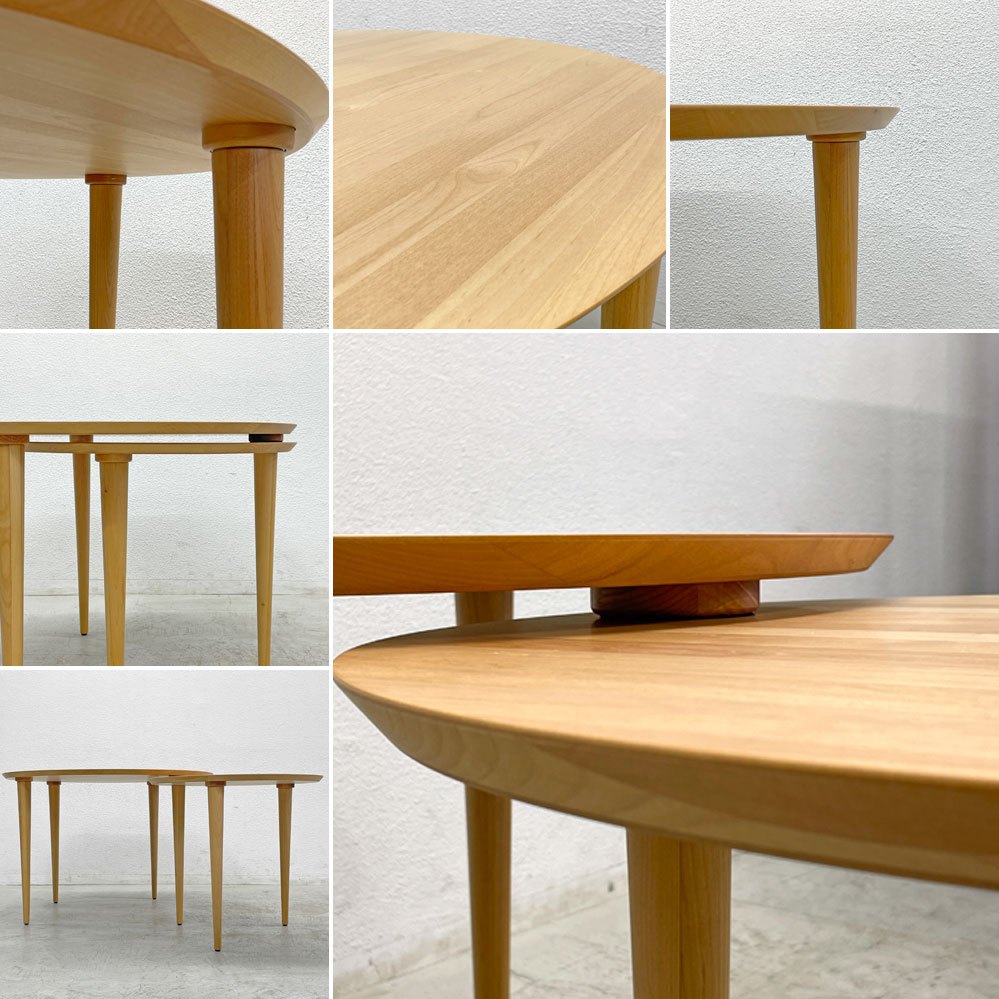 高野木工 TAKANO MOKKOU バルーン BALLOON 伸長式 ダイニングテーブル ホワイトオーク材 〓