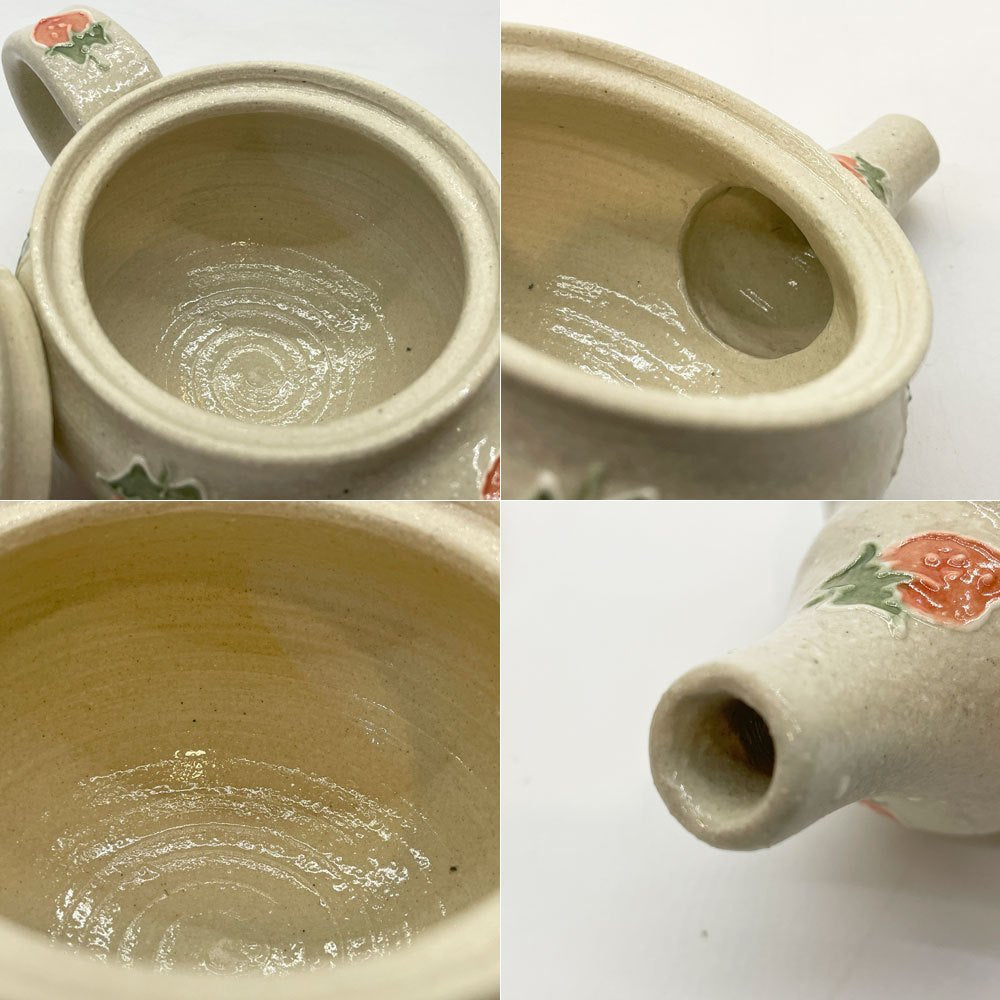 中村佳菜子 Kanako NAKAMURA いちご ポット イチゴ 苺 急須 うつわ 器 現代作家 クラフト陶器 美品 ★