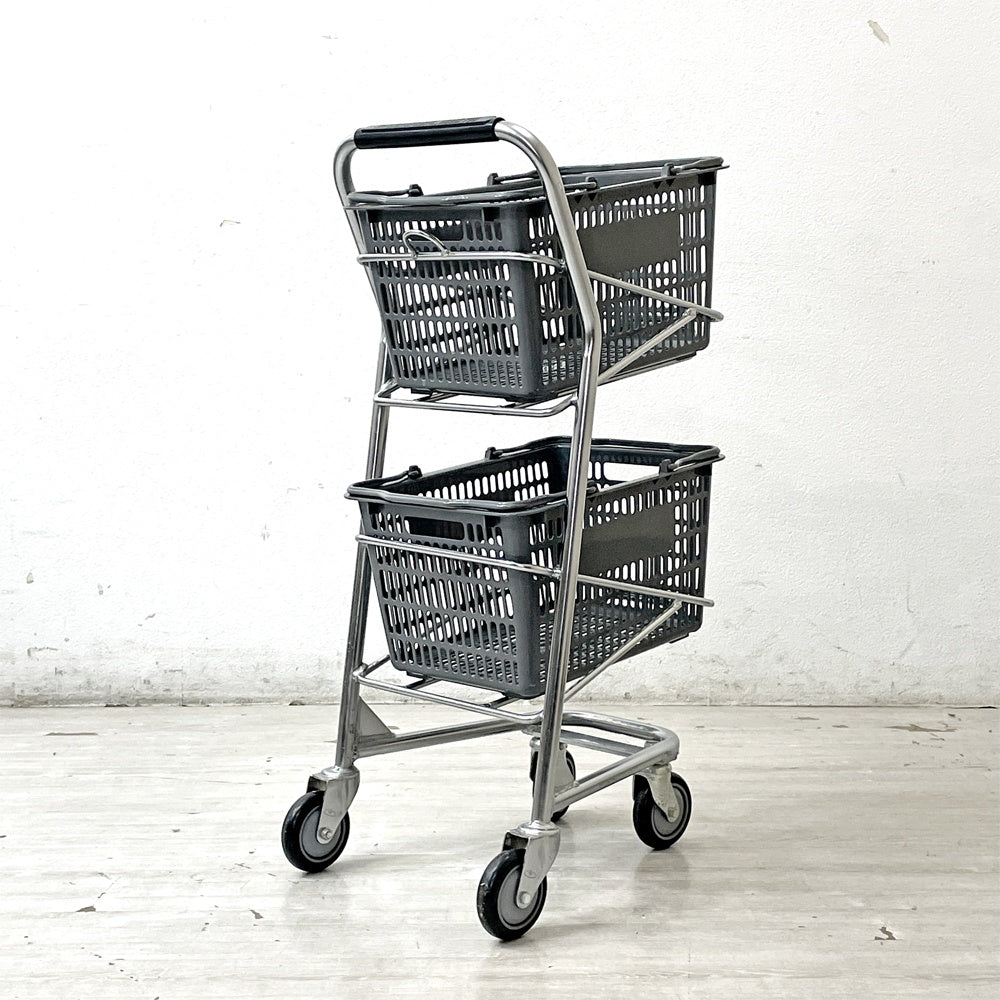 パシフィックファニチャーサービス P.F.S バスケットカート BASKET CART バスケット2個付 定価\29,700 ●