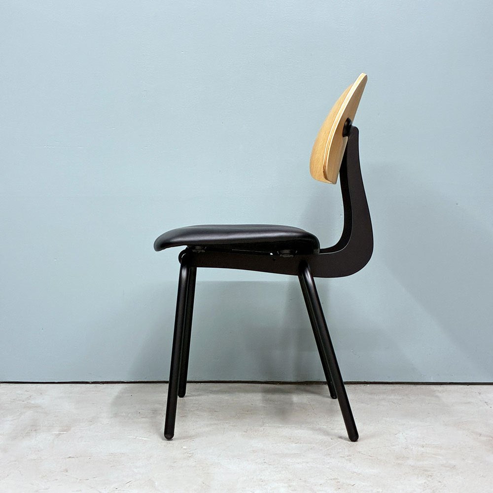 タイムレスコンフォート TIMELESS COMFORT エクリュクス ecruxe コンテチェア CONTE CHAIR PVCレザー オーク材 プライウッド 定価￥27,500- ◎
