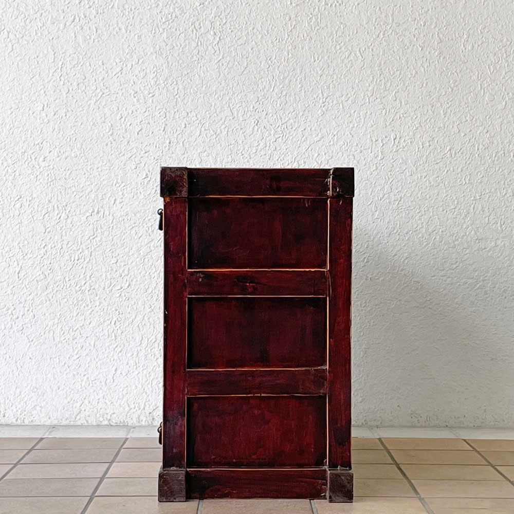 ジャパンビンテージ Japan Vintage 水屋箪笥 時代箪笥 抽斗8杯 引き戸 W90cm 小型箪笥 和箪笥 チェスト 和家具 古家具 ◇