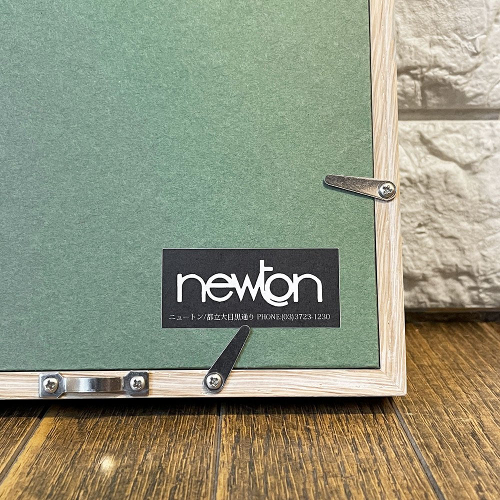 ニュートン newton 都立大 オリジナルウッドフレーム 額縁 オーダー品 オーク材 ワイパーホワイト 八ツ切 26×32cm 外箱付 ◎