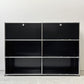 ユーエスエムハラー USMハラー USM Haller キャビネット オープンシェルフ 2列3段 ドロップダウンドア 鍵付き グラファイトブラック モダンデザイン スイス ●