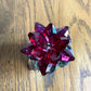 スワロフスキー SWAROVSKI クリスタルフラワーズ Crystal Flowers サボテン ボルドー 花 クリスタルガラス H8.6cm オブジェ アート ♪