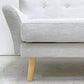 フランフラン Francfranc フルレット 2シーター カウチソファ ローソファ L字ソファ 3way ファブリック ベージュ オットマン付き W130.5cm ●