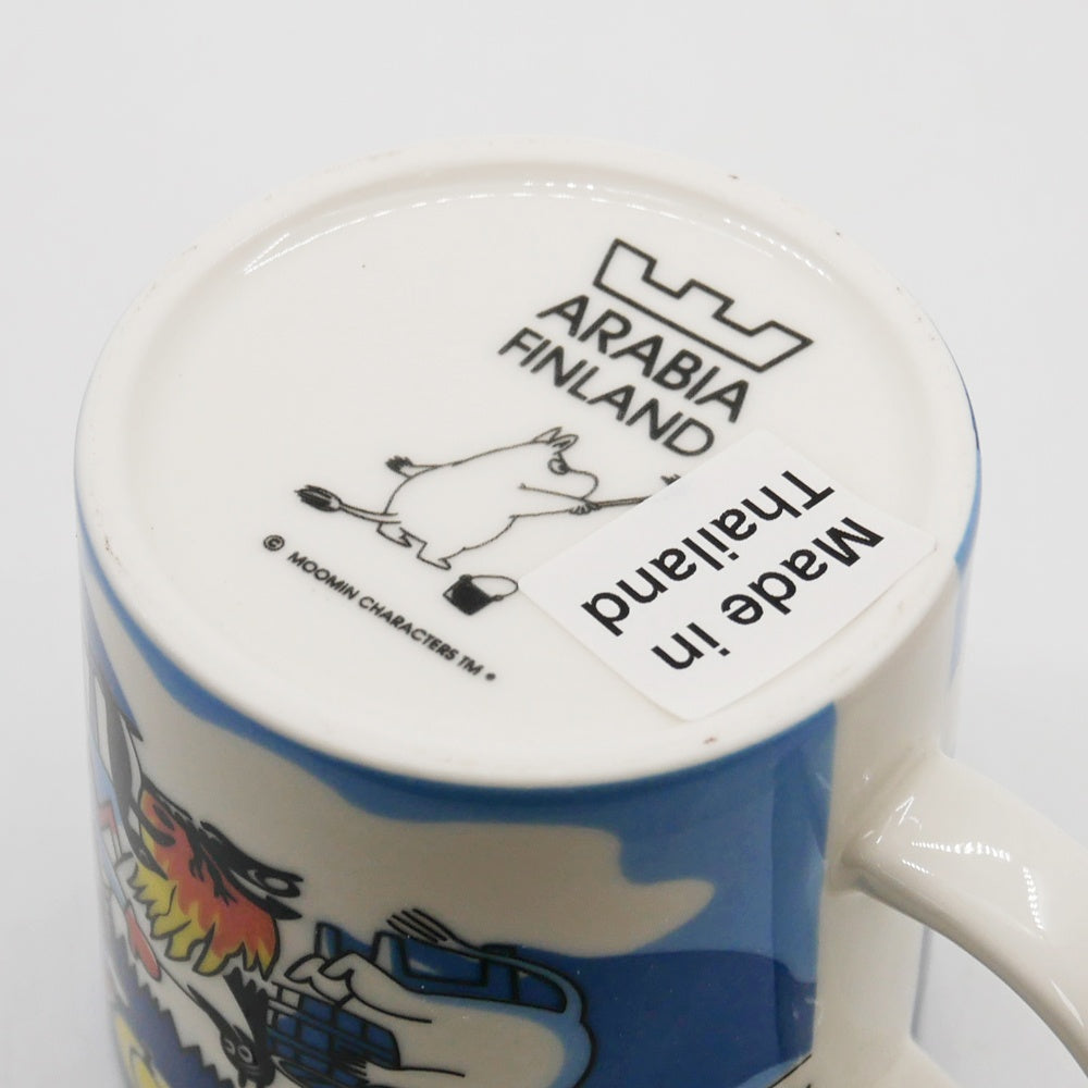 アラビア ARABIA ムーミンマグ MOOMIN  ウィンターボンファイヤー Winter Bonfire 2008年 冬限定 フィンランド 北欧食器 箱付き ●