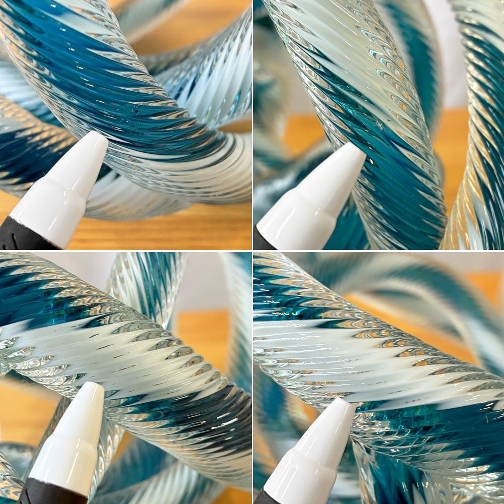ヘイ HAY グラスノット オブジェ Glass Knot Teal and White インテリア オブジェ 北欧モダン W20cm ◇