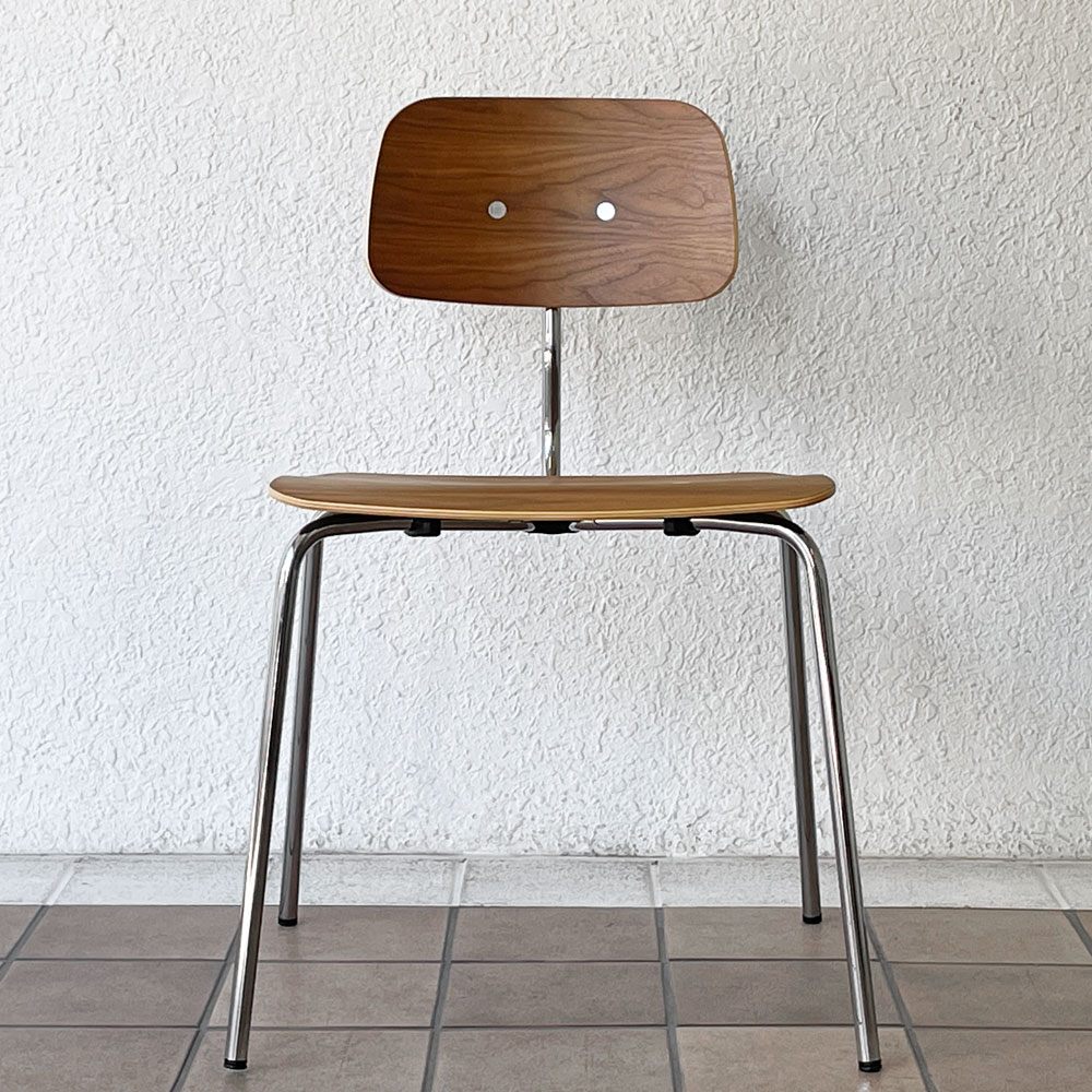 エンゲルブレヒト Engelbrechts ケヴィ KEVI 2060 メタルフレーム プライウッド スタッキングチェア ウォールナット ヨルゲン・ラスムッセン デンマーク 未使用品 A ◇