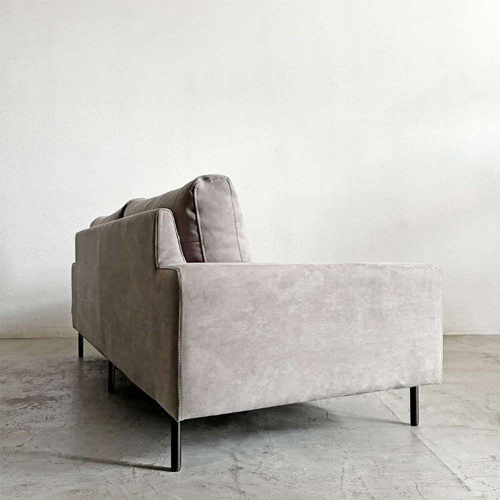 クラッシュゲート CRASH GATE コンフォーム COMFORM プルート PLUTO SOFA 2.5人掛けソファ W181cm スエード エレファント 定価￥143,000- 〓