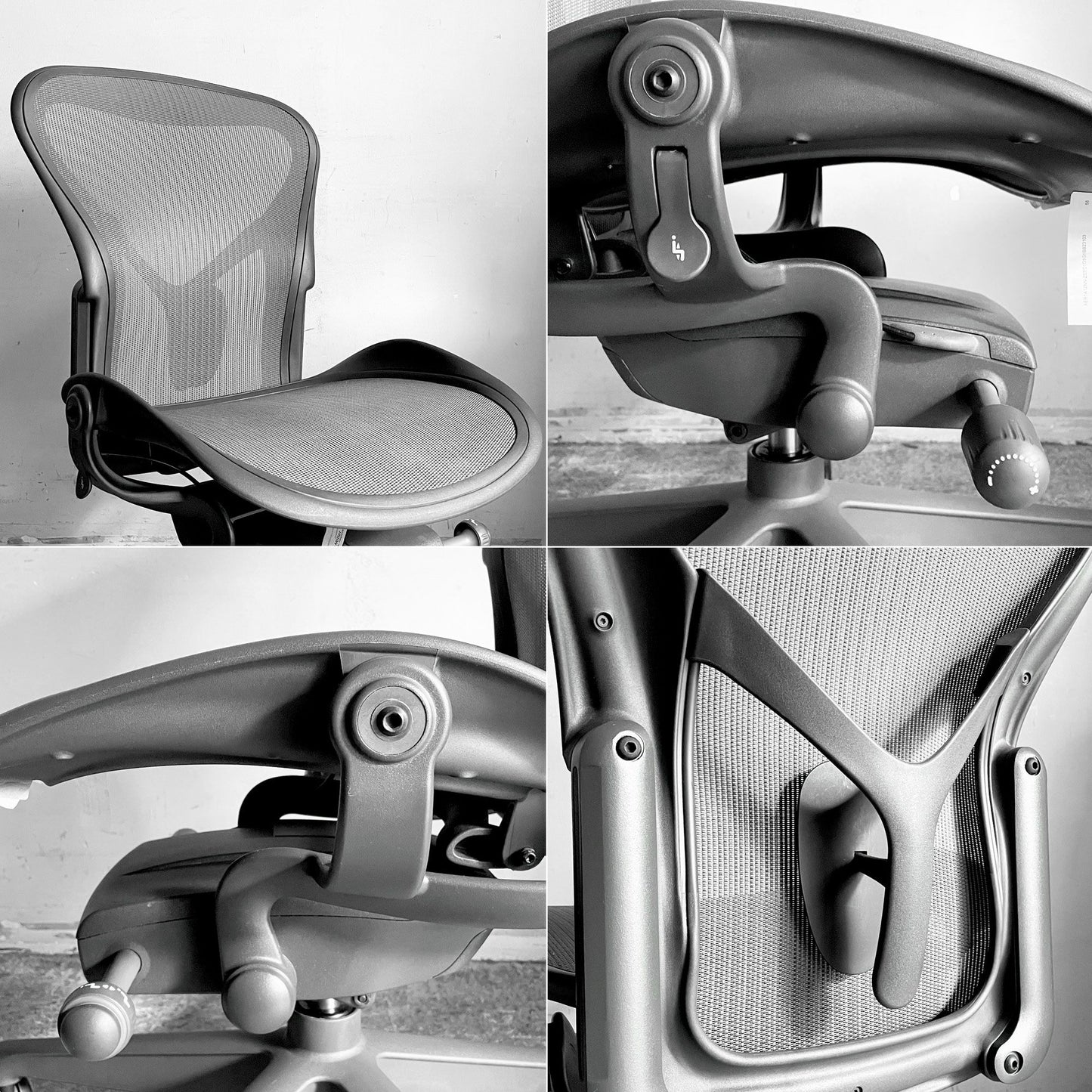ハーマンミラー Herman Miller アーロンチェア Aサイズ ライト アームレス ポスチャーフィット グラファイトベース ビル・スタンフ ＆ ドン・チャドウィック ■
